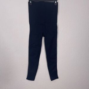 Mother Trucker Belly Bandit Black Maternity High Waisted Seamless Leggings